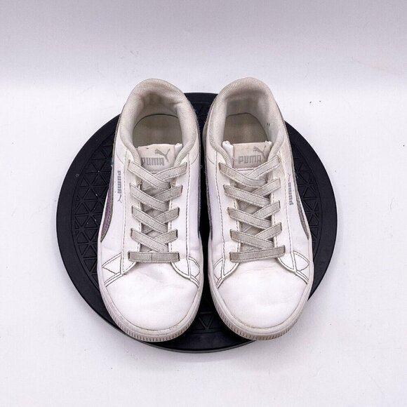 Puma Kids Girls Vikky V3 Twinkle Lace Up Sneakers Shoes Casual - White Size 1C - Picture 9 of 9